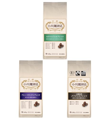 [오가와커피] 교토 70년 전통의 깊은 풍미, 산지 블렌드 원두 가루 3팩 세트 (420g)